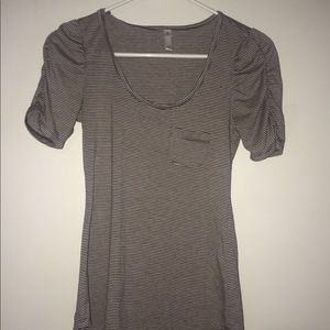 Xhilaration striped t-shirt with ruffle sleeves